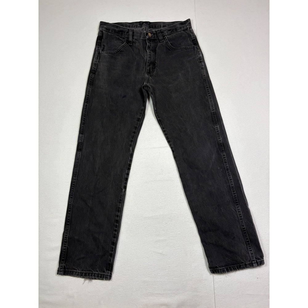 Rustler Mens Regular Fit Straight Leg Jeans Faded Black 30x30 Cotton